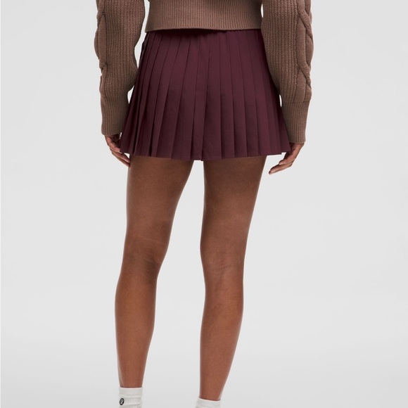 Lululemon High-Rise Pleated Tennis Skirt in Garnet - Picture 3 of 5